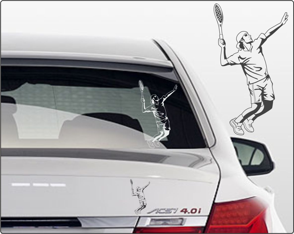 Autoaufkleber  Tennisspieler