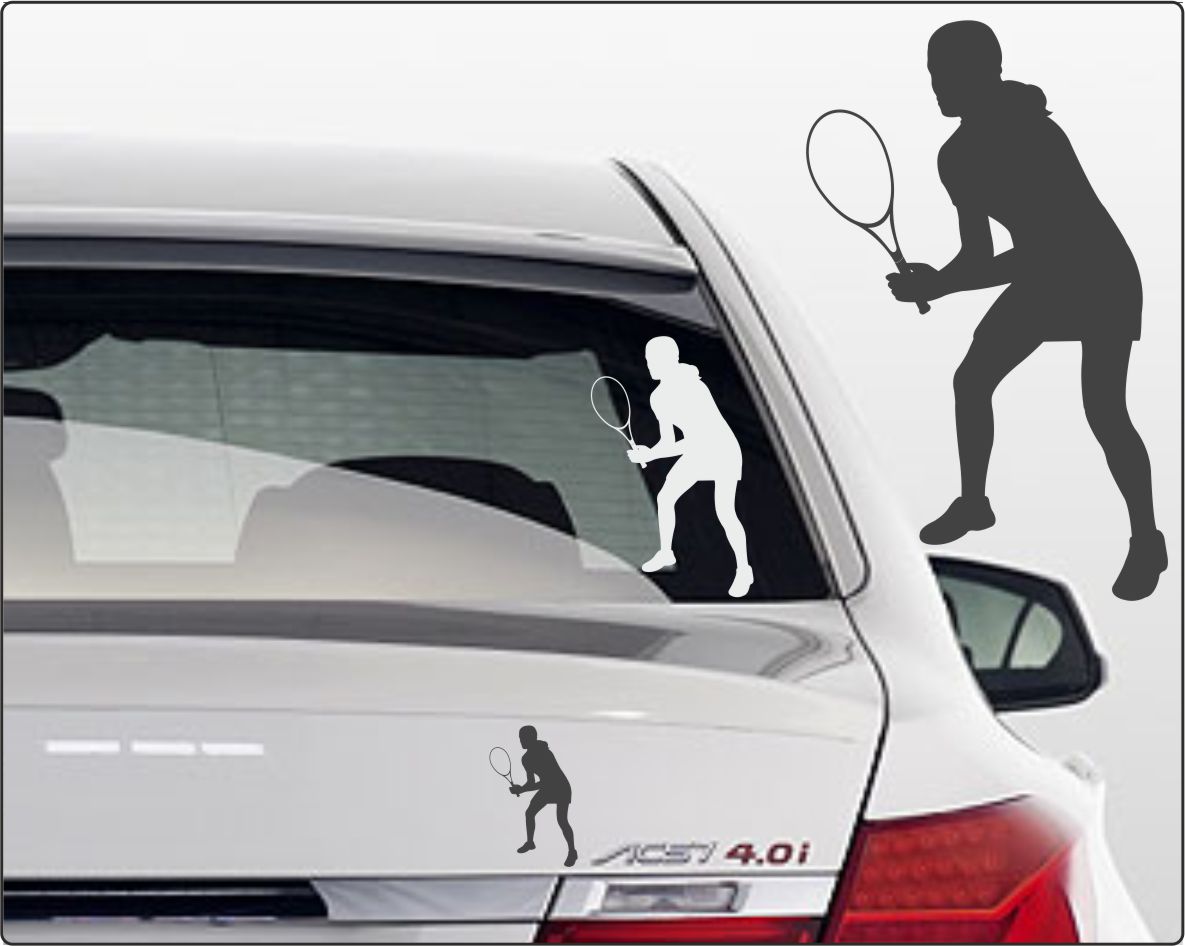 Tennisaufkleber fürs Auto