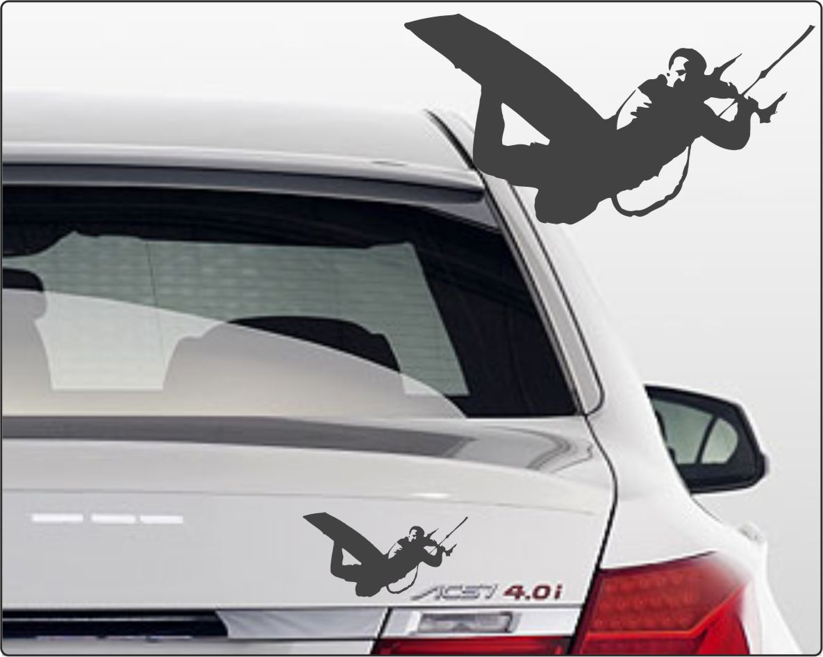 Kiteboardaufkleber fürs Auto