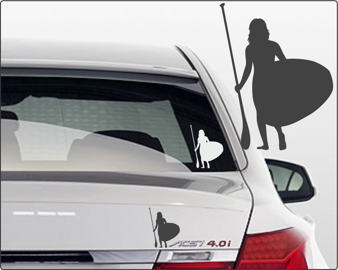 Autoaufkleber stehpaddeln SUP