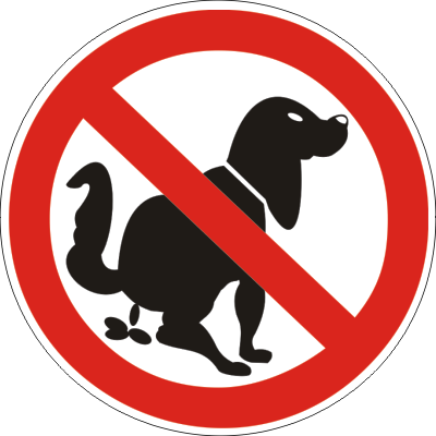 Hunde verboten Aufkleber !!!