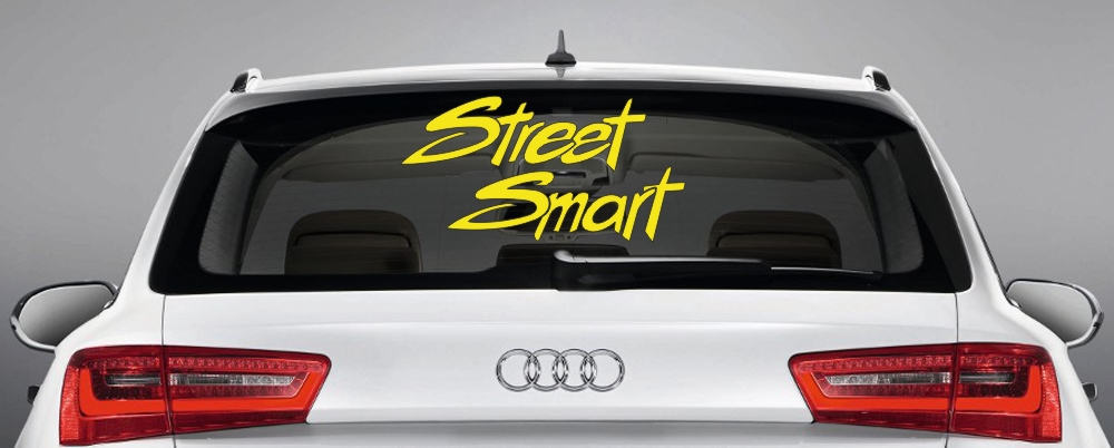Autoaufkleber 'Street Smart' Aufkleber Scheibe