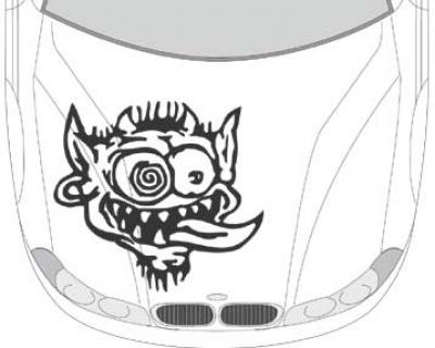 Autoaufkleber für die Motorhaube 'nice face'