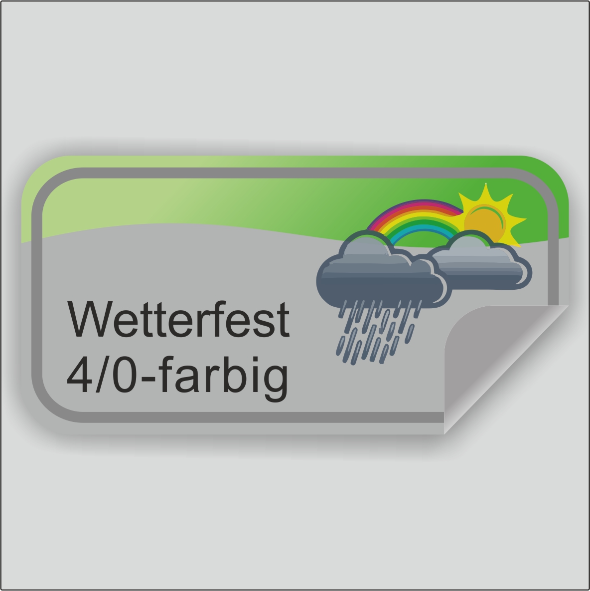 2.500 Stk. Aufkleber silber 4 cm x 2 cm