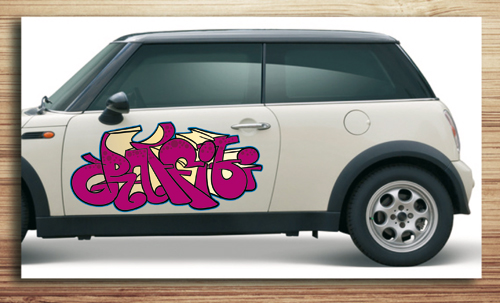 Aufkleber fürs Auto, Autoaufkleber Graffiti Style "Sprayer"