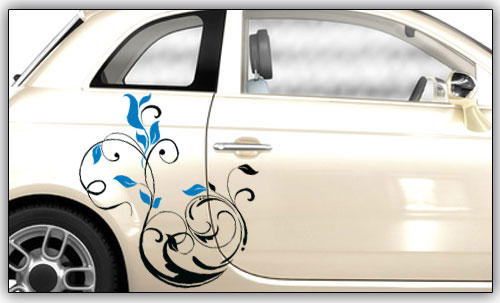 Autoaufkleber Blumenranke 'Felsenlilie'