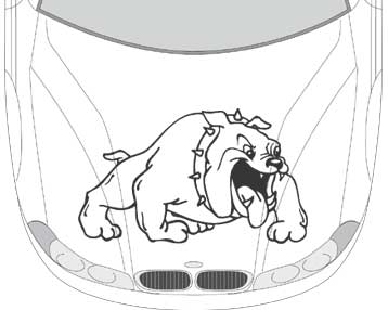 Autoaufkleber für die Motorhaube 'Aufkleber Fressnapf'