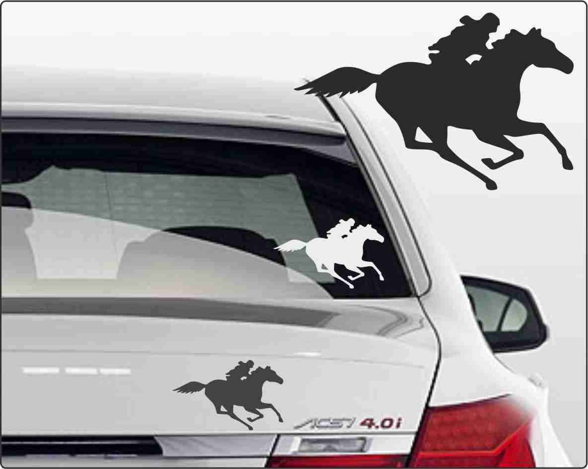 Autoaufkleber Reiter