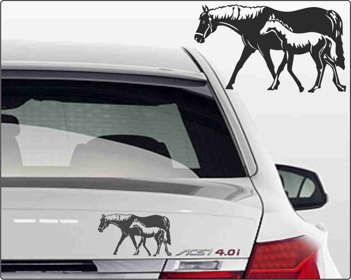 Autoaufkleber Pferde