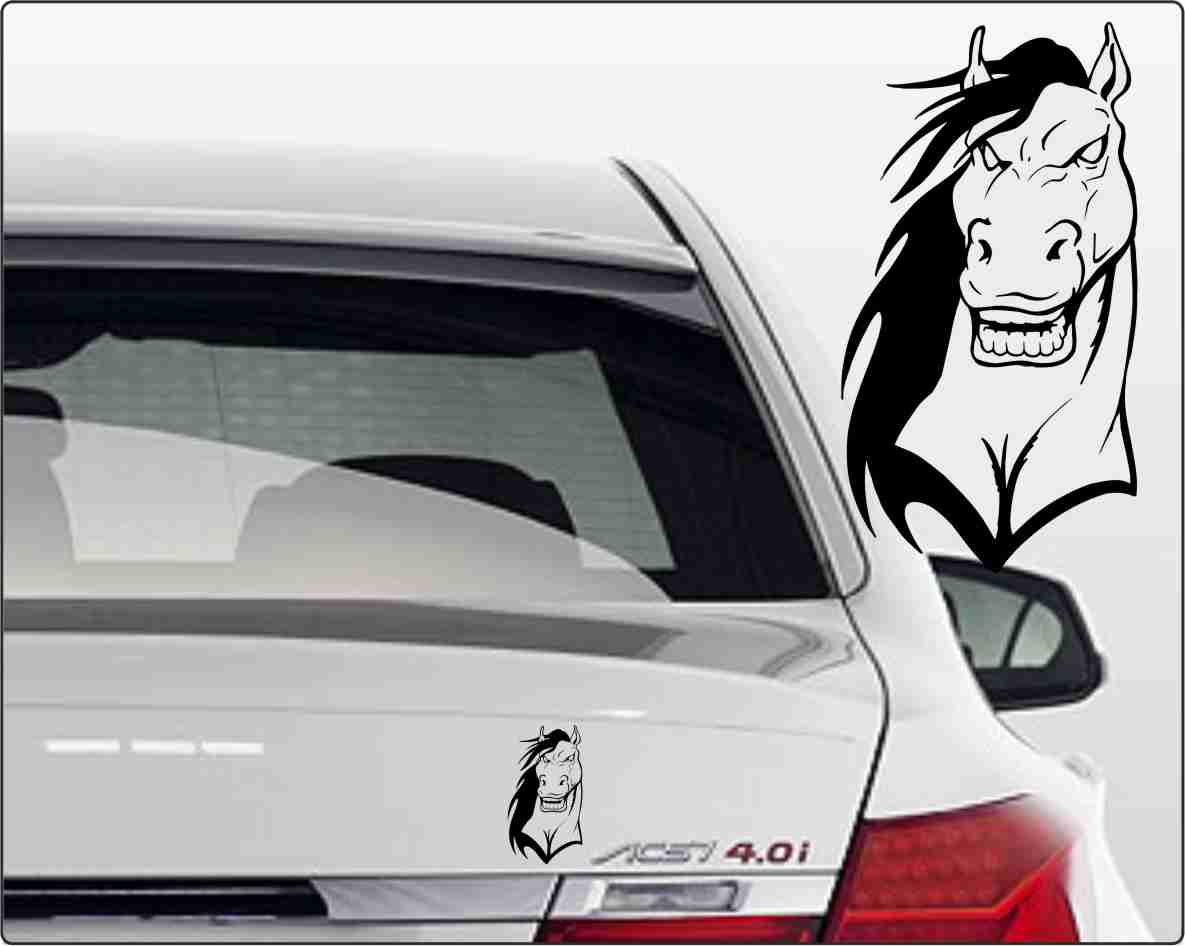 Autoaufkleber Pferd lustig