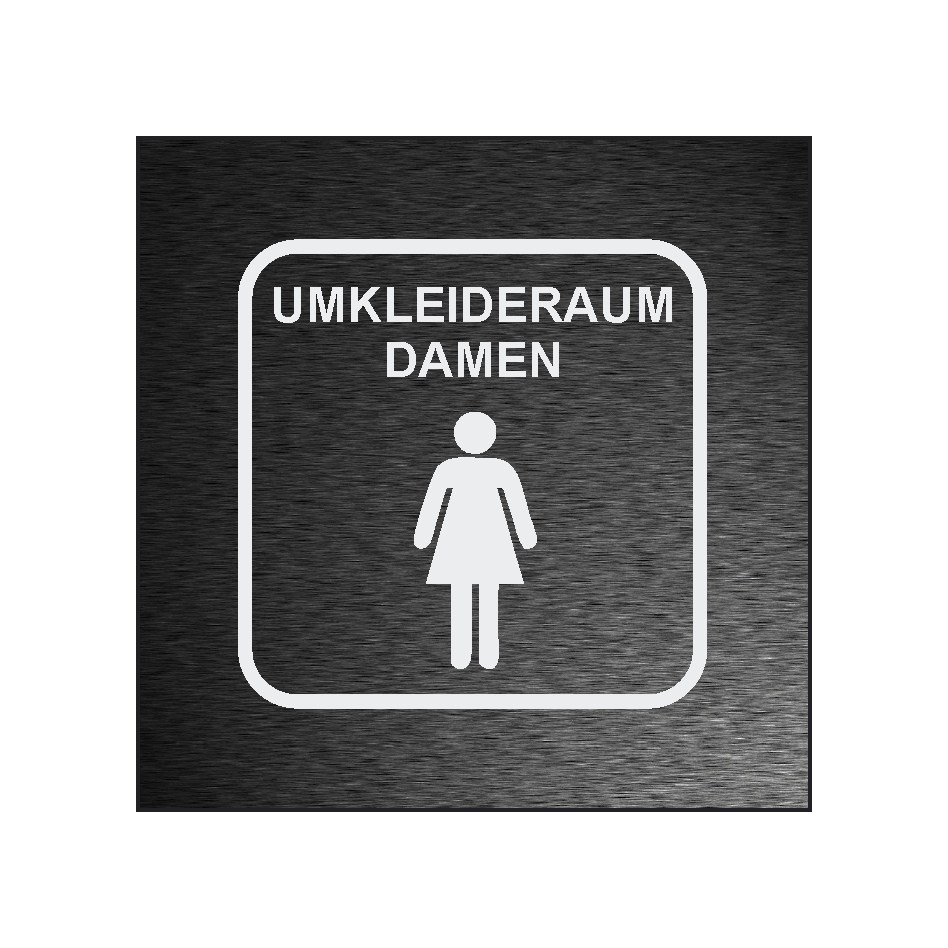 Umkleidekabinen Schild, Frauen-Umkleidekabinen Aufkleber, anthrazit