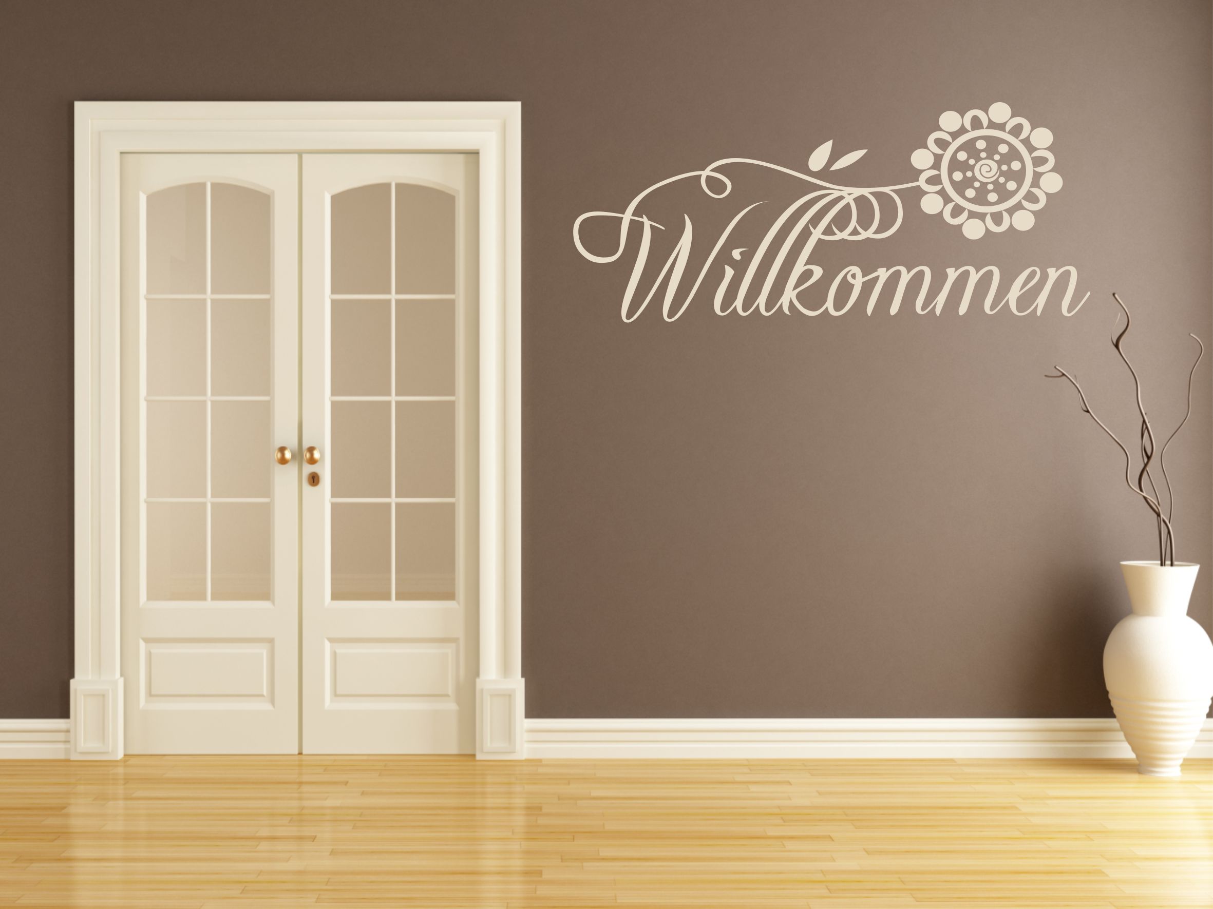 Wandtattoo 'Willkommen'
