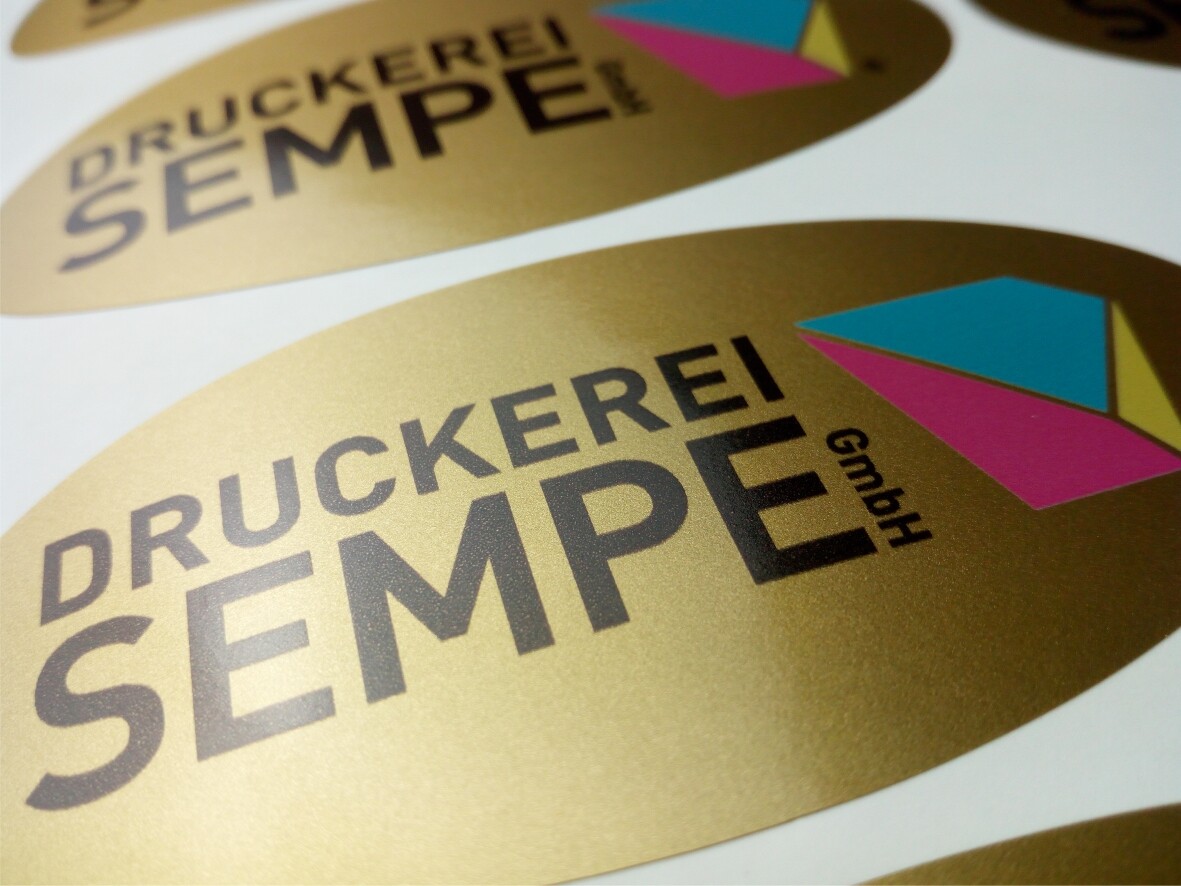Aufkleber Gold