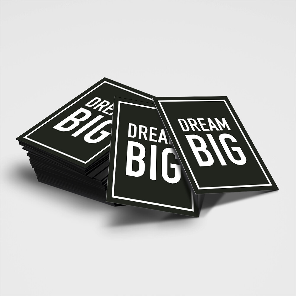 Aufkleber 'dream big' schwarz
