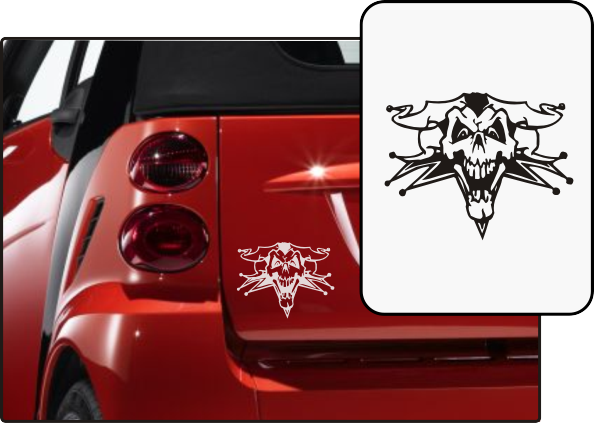 Aufkleber 'bad skull'