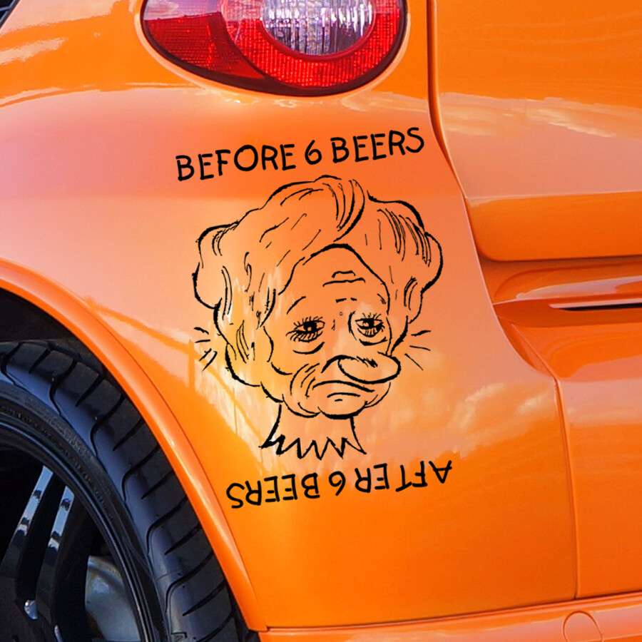Aufkleber '6 beers'