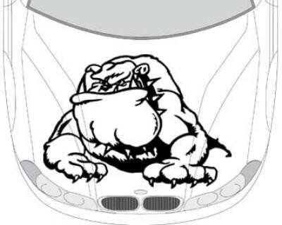 Autoaufkleber für die Motorhaube 'Bulldogge Aufkleber '