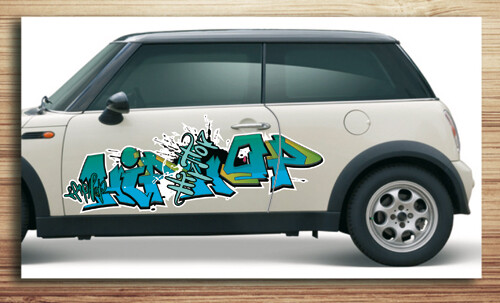 Aufkleber fürs Auto, Autoaufkleber Graffiti Style 'HipHop'