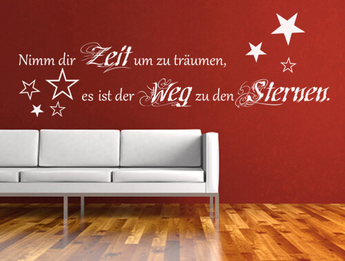 Wandtattoo Schlafzimmer 'Nimm Dir Zeit zum träumen..'
