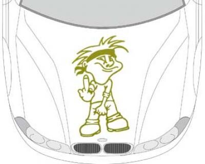 Autoaufkleber für die Motorhaube 'Aufkleber f... you'