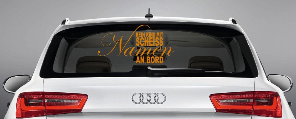 Aufkleber Heckscheibenaufkleber Autoaufkleber 'kein scheiss...'