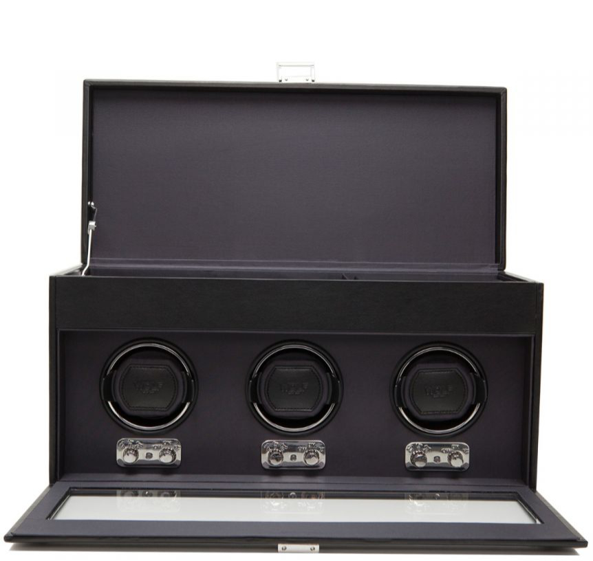 Uhrenbeweger „Heritage“ Triple Watch Winder mit zusätzlichem Stauraum