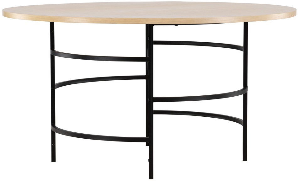 Runder Design Esstisch „Copenhagen“ ø 140 cm - Natural/Schwarz