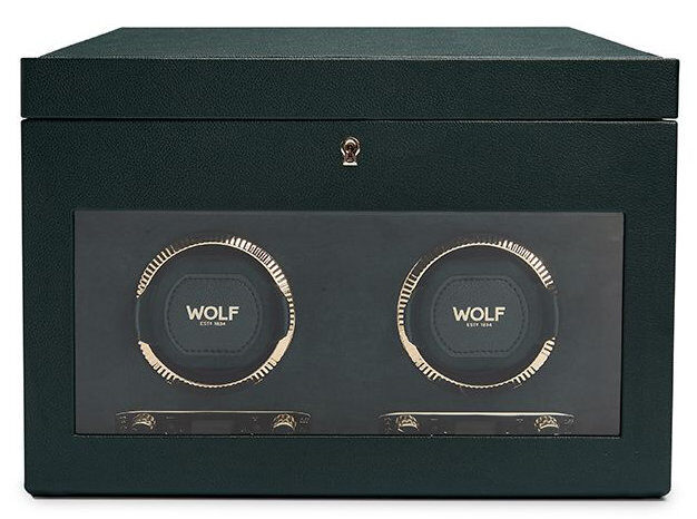 Uhrenbeweger „British Racing Double Watch Winder“ mit Reise-Etui