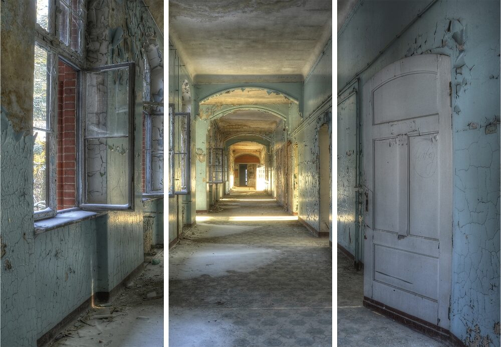 3-teiliges Acrylglasbild-Set „Lost Place“ 140 x 198 cm
