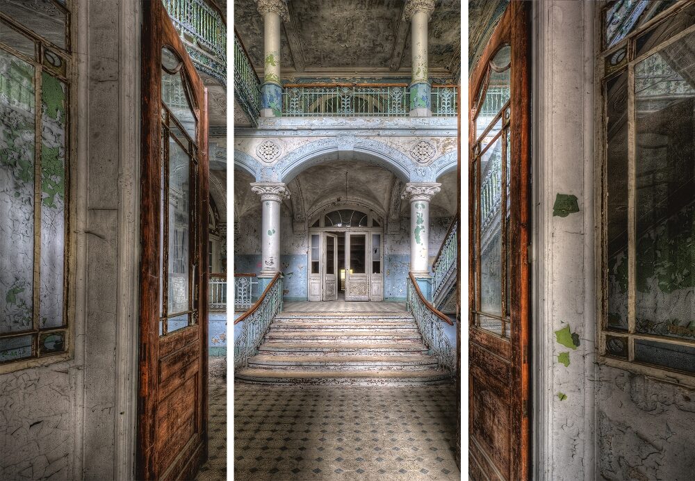 3-teiliges Acrylglasbild-Set „Lost Place Ii“ 140 x 198 cm