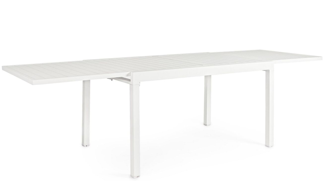 Hochwertiger, ausziehbarer Gartentisch „Pelagius“ 135-270 x 90 cm - Weiss