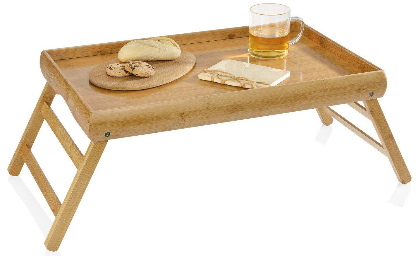 Bett-Tablett „Bamboo“ aus Bambusholz 68 x 33 cm