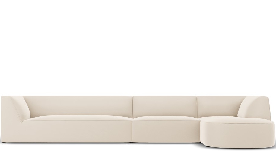 5-Sitzer Designer Ecksofa „Charles“ mit Eckteil rechts - Samtbezug-Sitzer Designer Ecksofa „Charles“ mit Eckteil rechts - Samtbezug