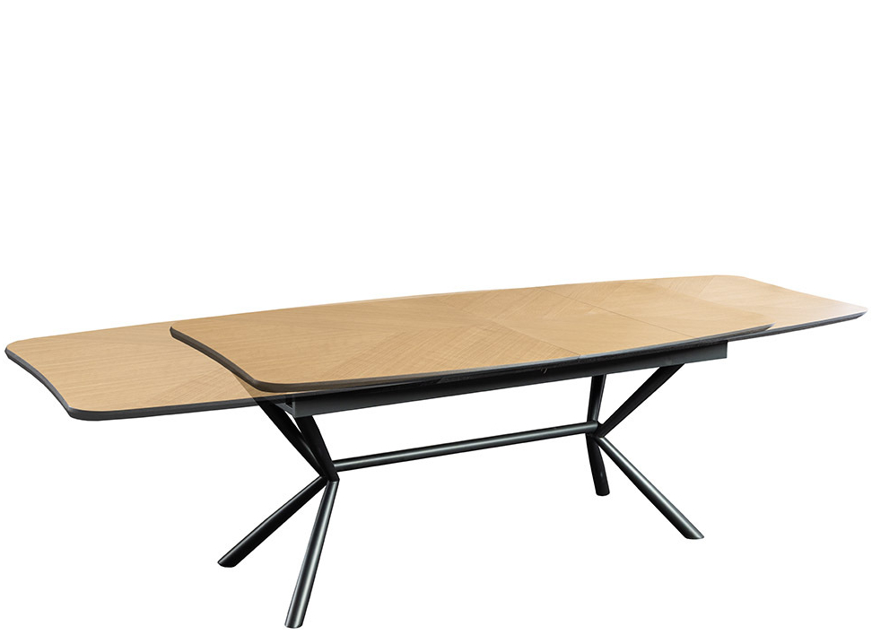 Grosser, ausziehbarer Design Esstisch „Grandisi“ 180-270 x 100 cm, Eiche Natural