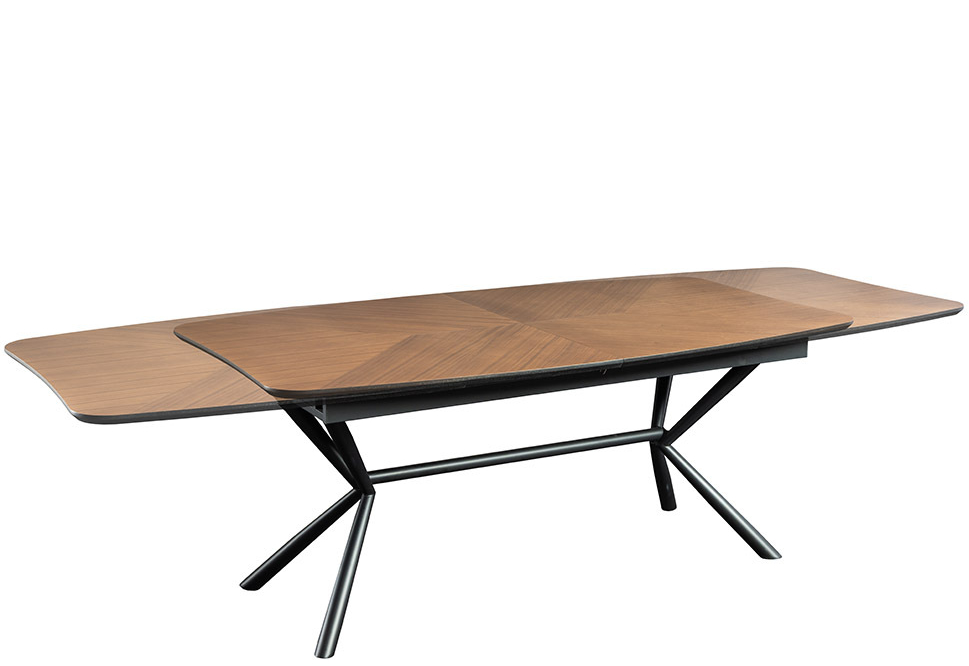 Grosser, ausziehbarer Design Esstisch „Grandisi“ 180-270 x 100 cm, Nussbaum