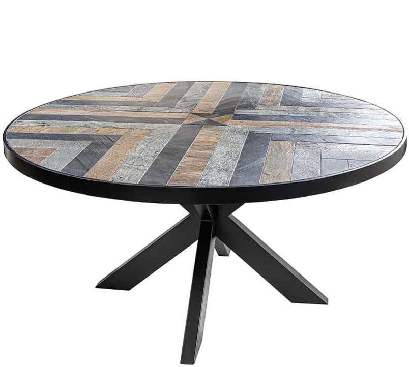 Runder Naturstein Design Esstisch „Mountain Stone“ ø 140 cm