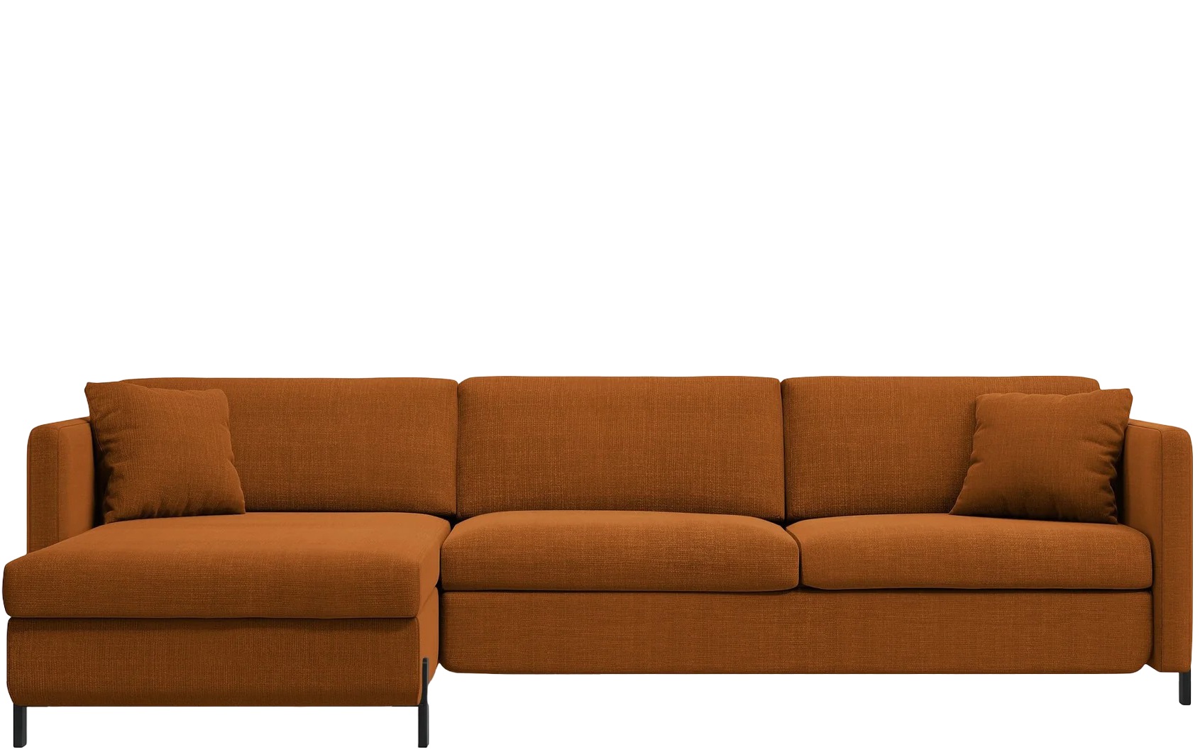 4-Sitzer Design Ecksofa „Gloria“ mit Bettfunktion (140 x 205 cm) - Strukturstoff Brick