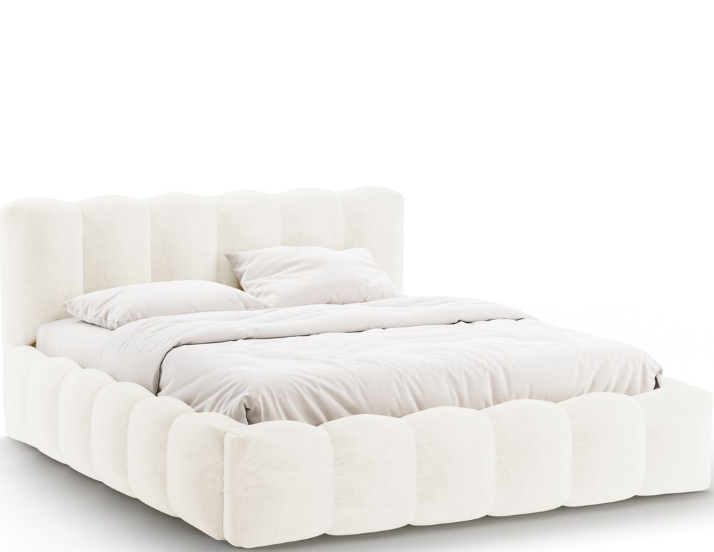 Design Polsterbett „Lupine“ mit Ablagefach 200 x 200 cm - Chenille