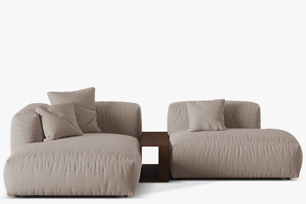 Modulares 3-Sitzer Design Ecksofa „Martina“Modulares 3-Sitzer Design Ecksofa „Martina“ inkl. Beistelltisch