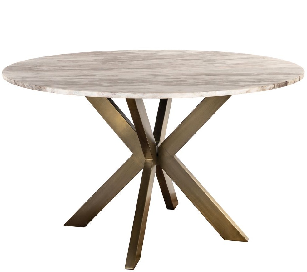 Runder Marmor Design Esstisch „Bottega“, ø 140 cm