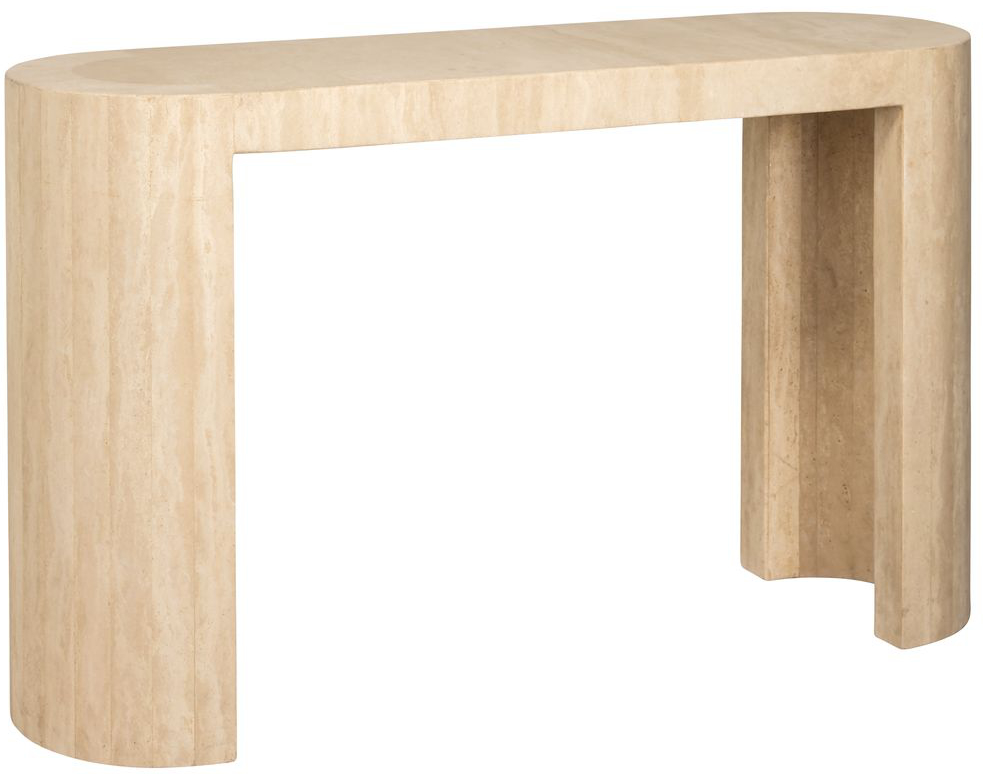 Design Konsolentisch „Biltmore“ 140 x 77 cm, aus italienischem Travertinstein