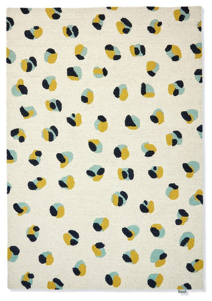 Designer Teppich „Leopard Dots“ - handgetuftet, aus 100% reiner Schurwolle