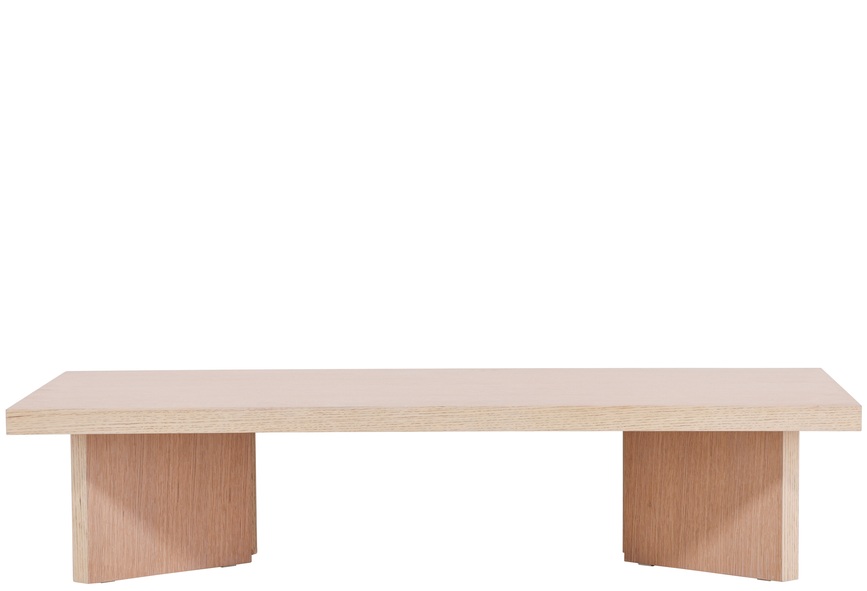 Grosser Design Couchtisch „Bassholmen“ 140 x 80 cm, Whitewash