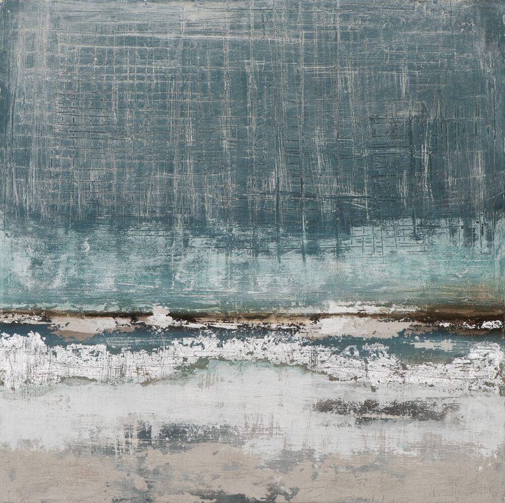 Handgemaltes Bild „Grey & Silver“ 80 x 80 cm