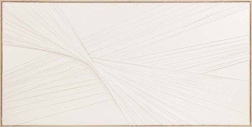 Handgemaltes, gerahmtes Bild „Floating Tensions Ii“ 70 x 140 cm