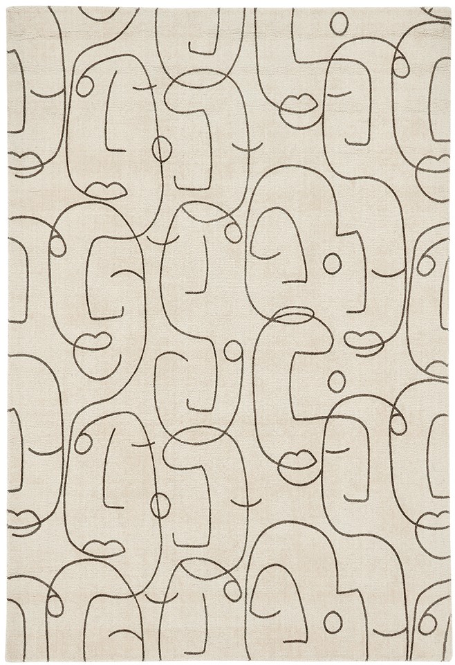 Designer Teppich „Epsilon“ Charcoal - handgetuftet, aus 100% reiner Schurwolle