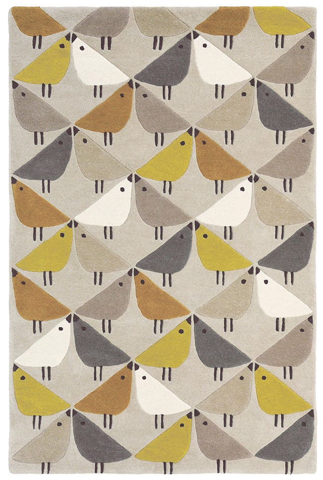 Designer Teppich „Lintu“ - handgetuftet, aus 100% reiner Schurwolle