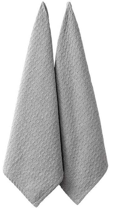 2er-Set recycelte Küchentücher Eco Light Grey 50 x 70 cm