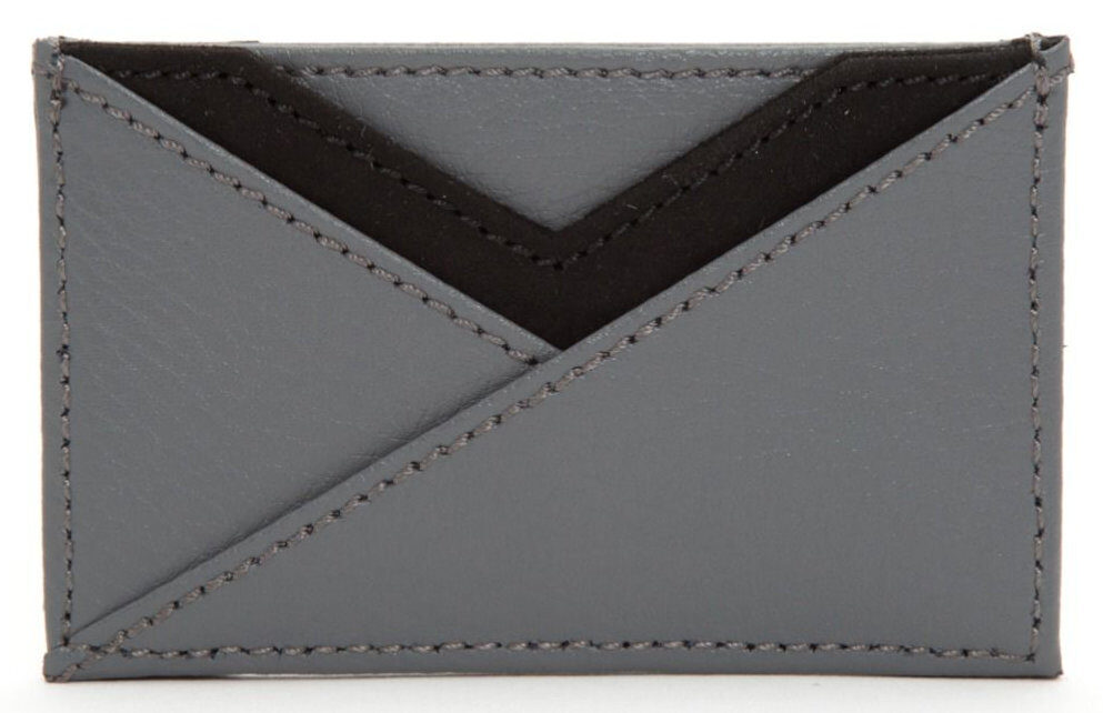 Echtleder Karten-Etui „Howard“ - Grau