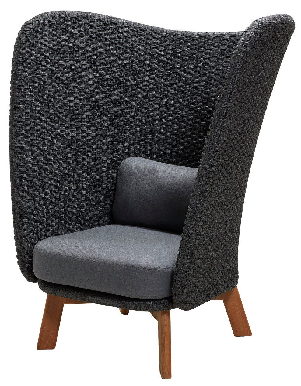Outdoor Loungesessel „Peacock Wing“ Dark Grey